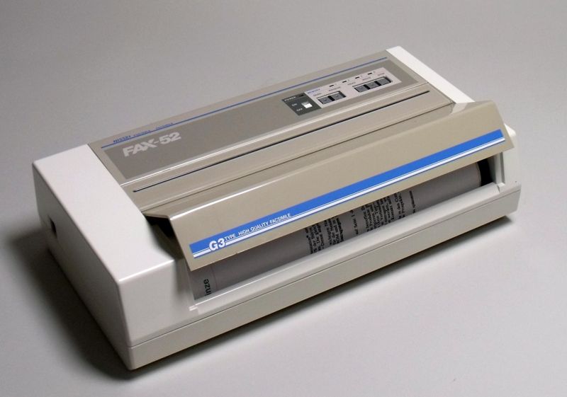 Tragbares Faxgerät Fax 52 portable mit Akustikkoppler im Koffer