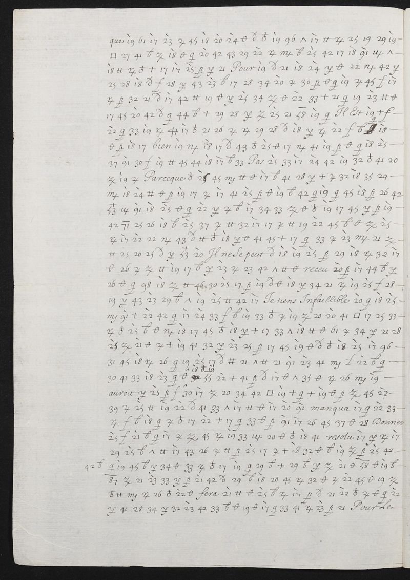 verschlüsselter Brief aus dem Feldlager während der Belagerung von Cremona