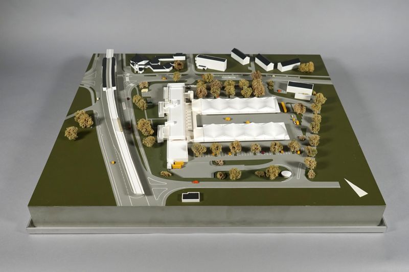 Modell, Zentrales Paketzustellamt Köln, Parkgürtel/ Escher Straße, Deutsche Bundespost