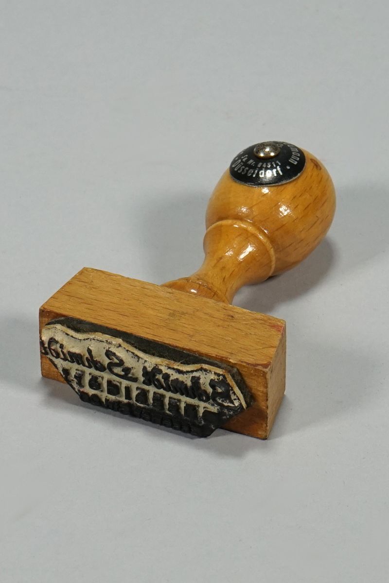 Stempel, Firmenstempel, Schmidt + Schmidt, Düsseldorf, Handelsvertreter Daniel Schmidt