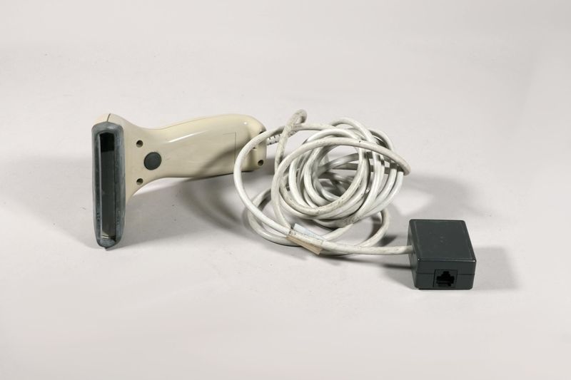 Zubehör zum Schalterterminal EPOS 92, Handscanner DL 80 einer Filiale der Deutschen Post AG in Hamburg