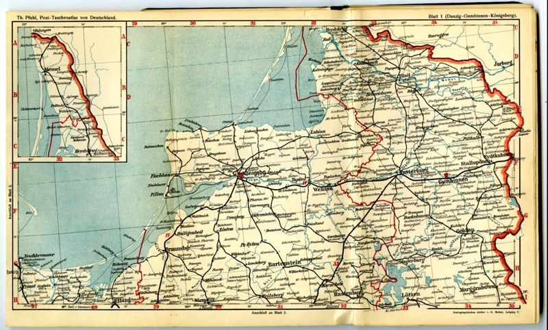 Atlas von Deutschland für den Postdienst mit Hervorhebung der Bahnpoststrecken und Oberpostdirektionsbezirke