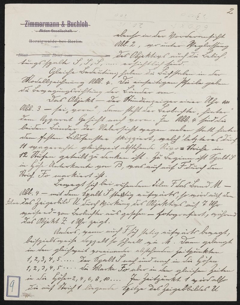 Manuskript, Patentanmeldung N 19954 VI / 57a² (DRP 388005) Aufnehmen und Wiedergeben bewegter Bilder mit stetiglaufendem Bildband