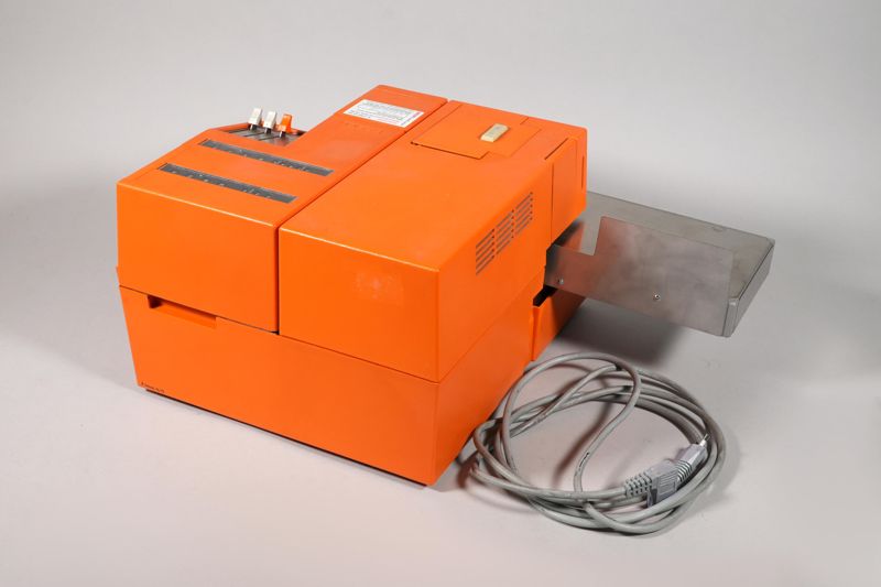 Absenderfreistempler, Frankiermaschine, Hasler F 204, Mailmaster, orange