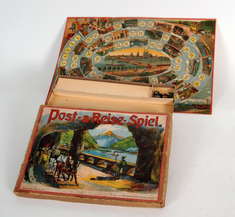 Brettspiel Post- und Reisespiel. Neueste Ausgabe.