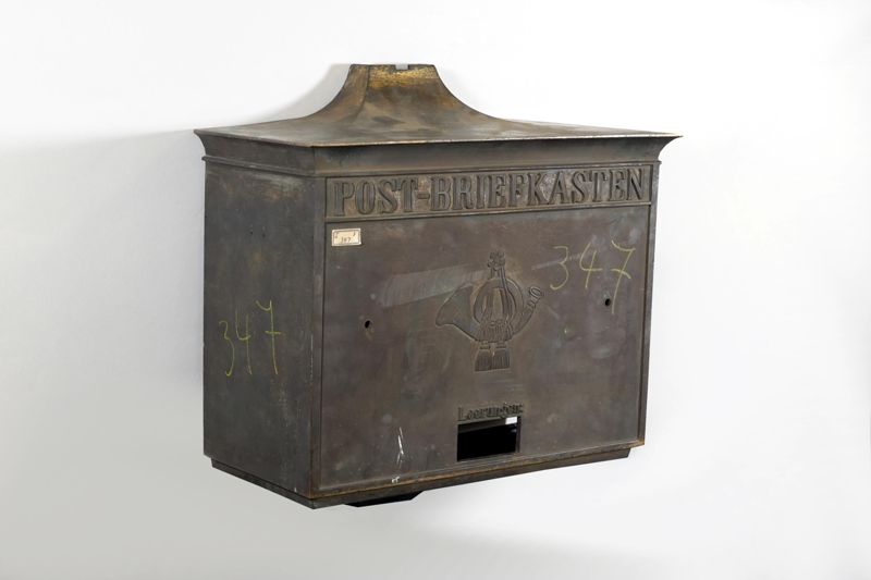 Briefkasten, Landbriefkasten der Kaiserlichen Reichspost, unlackiert